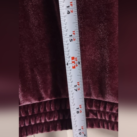 PINK Victoria Secret Women's Burgundy Purple Velvet Cropped Hoodie Size S Unworn - Picture 8 of 9